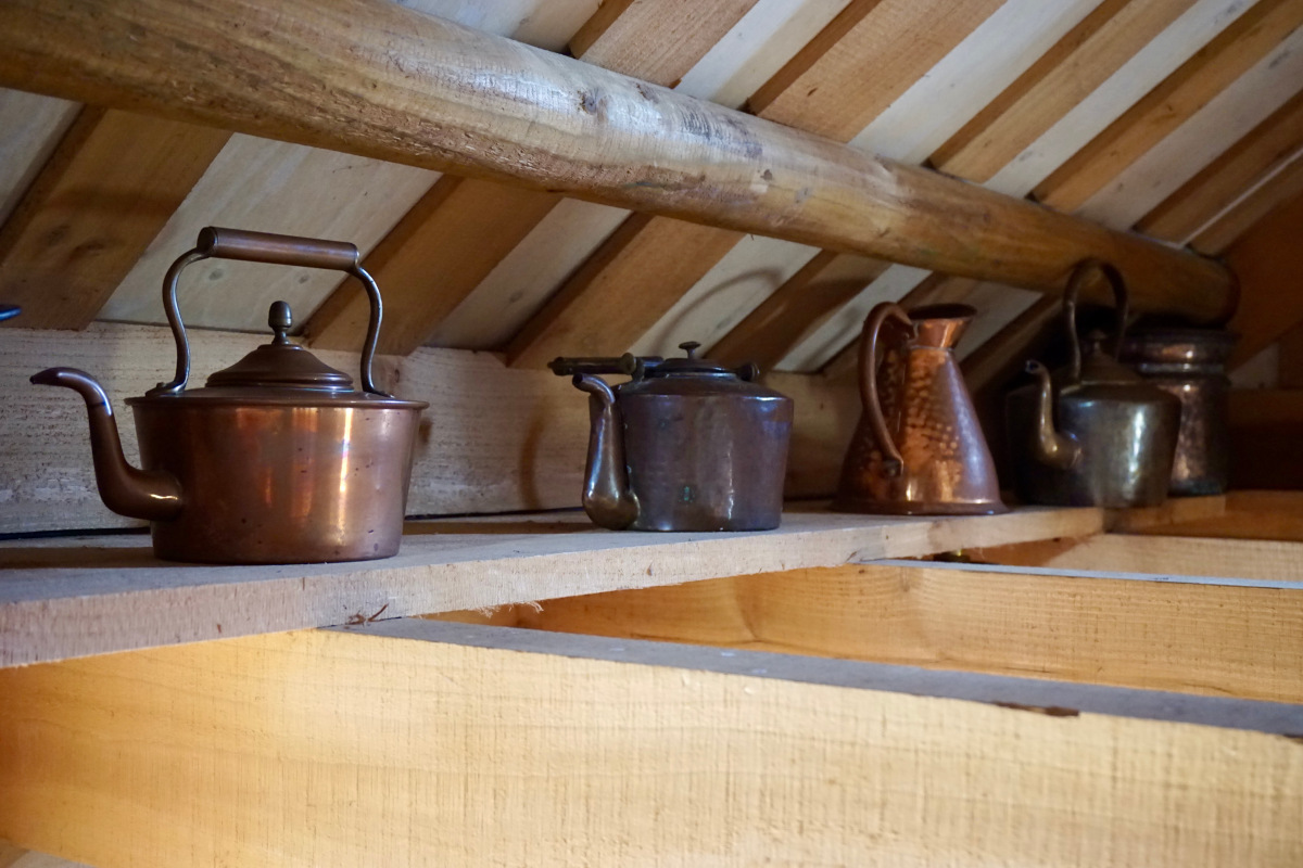 inside Idaho log cabin