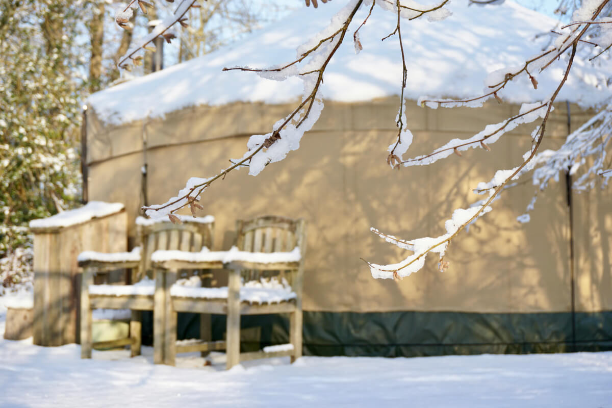 Savannah Yurt in the snow